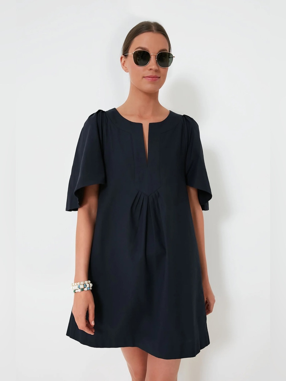 Tuckernuck Pomander Place Finley Flutter Sleeve Dress Navy Women’s S NEW
